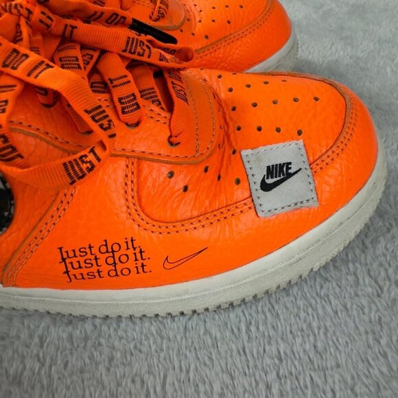 Nike Air Force 1 Just Do It Bright Orange Men’s Sneakers Size 8 US - AR7719-800 - Picture 8 of 16